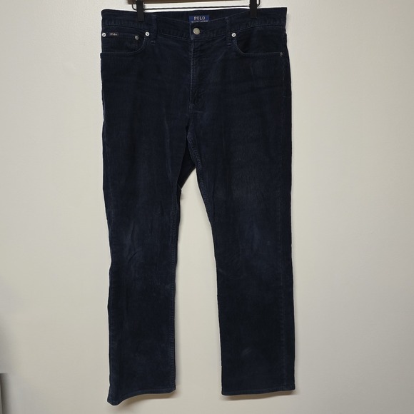 Polo Ralph Lauren Men's Corduroy Prospect Pants Casual Preppy Navy Blue Sz 34/30 - Picture 1 of 8